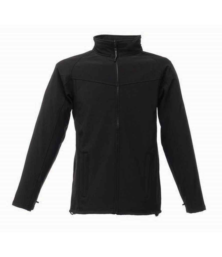 Regatta Professional RG150 Black/Black Lining Front - Soft Shell Ready to be Embroidered and Printed by Custard Workwear - Cheap Personalised and Customised Workwear in Nottinghamshire, Derbyshire and Leicestershire