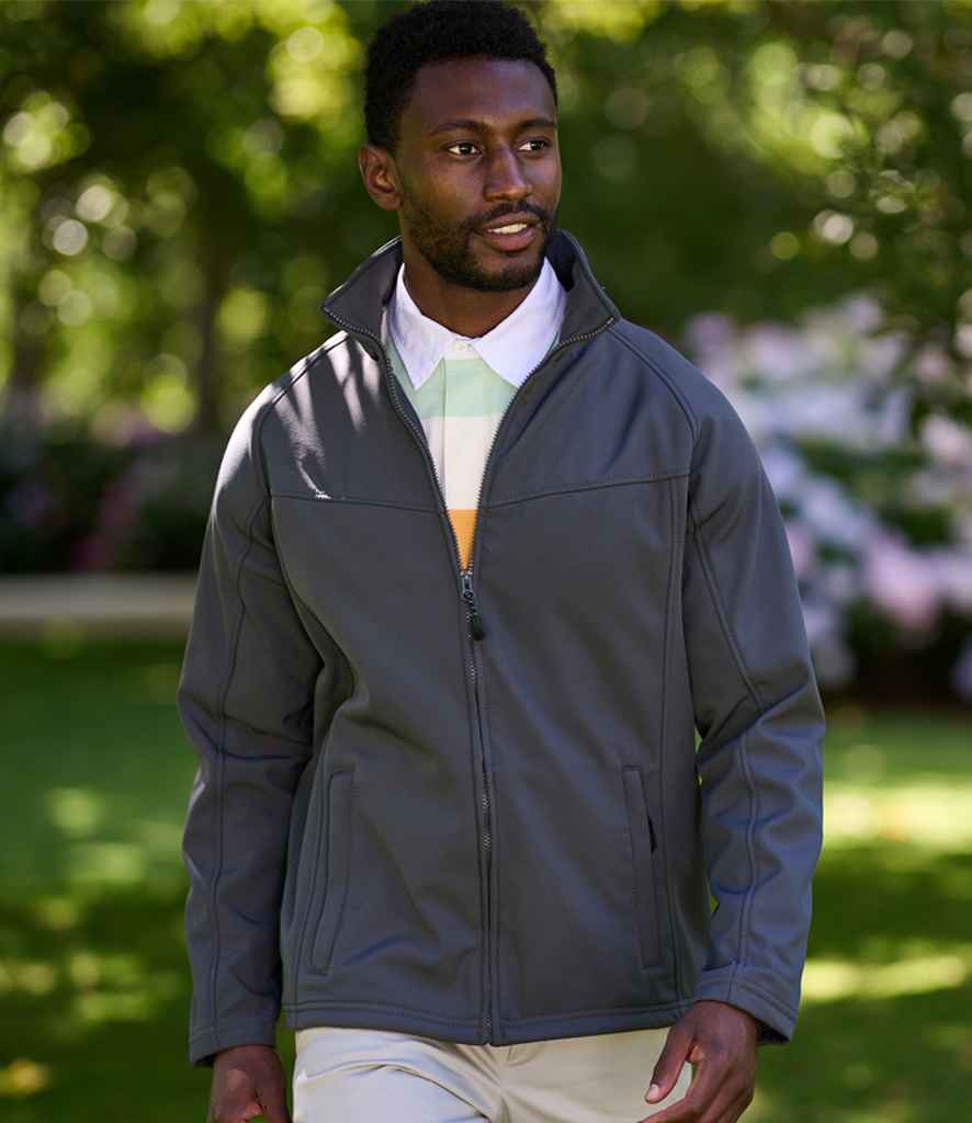 Regatta Professional RG150 Seal Grey Model - Soft Shell Ready to be Embroidered and Printed by Custard Workwear - Cheap Personalised and Customised Workwear in Nottinghamshire, Derbyshire and Leicestershire