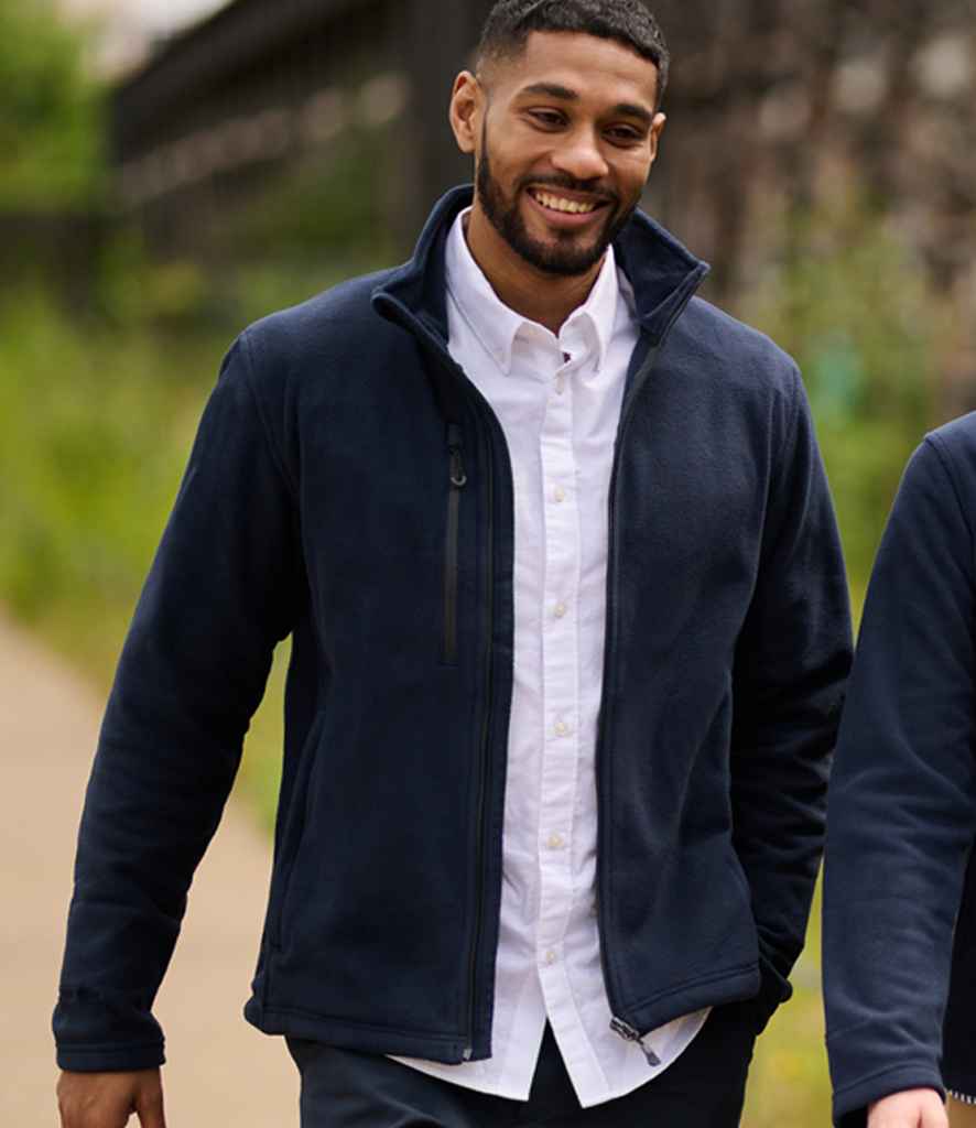 Regatta Honestly Made RG2100 Navy Model - Fleece Ready to be Embroidered by Custard Workwear - Cheap Personalised and Customised Workwear in Nottinghamshire, Derbyshire and Leicestershire