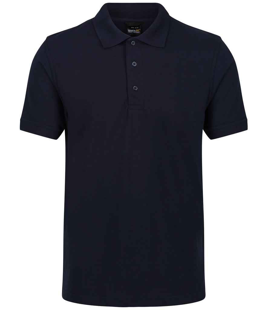 Regatta Professional RG320 Navy Front - Polo Ready to be Embroidered and Printed by Custard Workwear - Cheap Personalised and Customised Workwear in Nottinghamshire, Derbyshire and Leicestershire