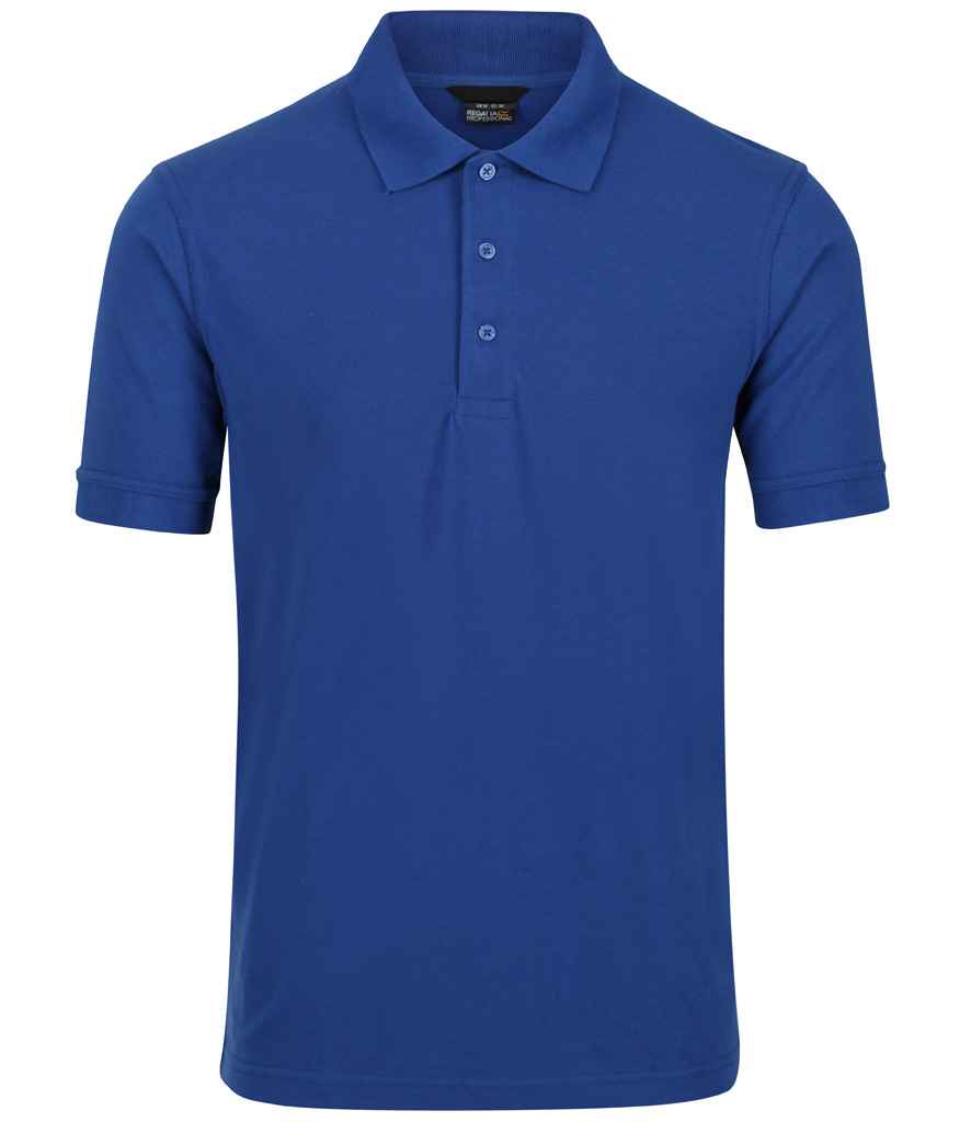Regatta Professional RG320 Royal Blue Front - Polo Ready to be Embroidered and Printed by Custard Workwear - Cheap Personalised and Customised Workwear in Nottinghamshire, Derbyshire and Leicestershire