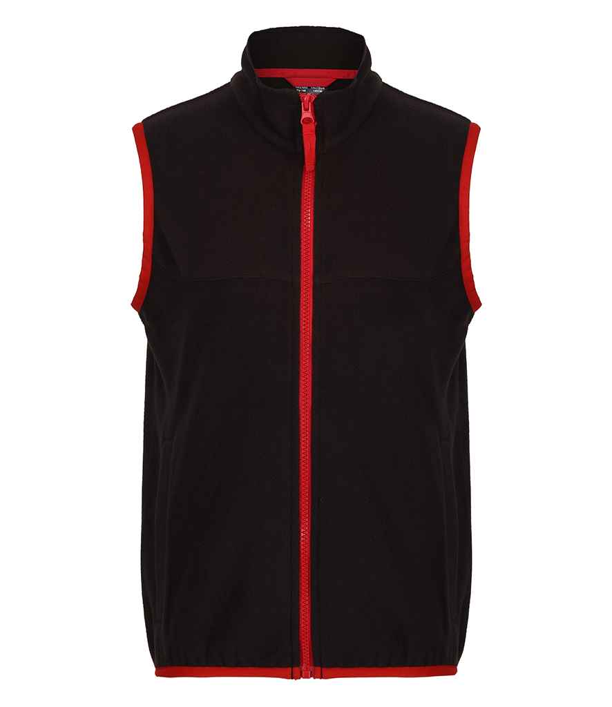 Regatta Professional RG334 Black/Classic Red Front - Bodywarmer Ready to be Embroidered by Custard Workwear - Cheap Personalised and Customised Workwear in Nottinghamshire, Derbyshire and Leicestershire