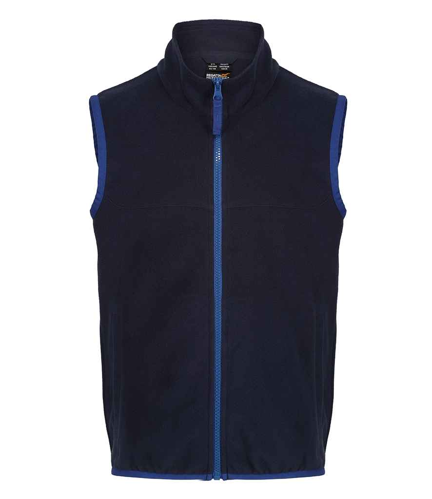 Regatta Professional RG334 Navy/New Royal Blue Front - Bodywarmer Ready to be Embroidered by Custard Workwear - Cheap Personalised and Customised Workwear in Nottinghamshire, Derbyshire and Leicestershire