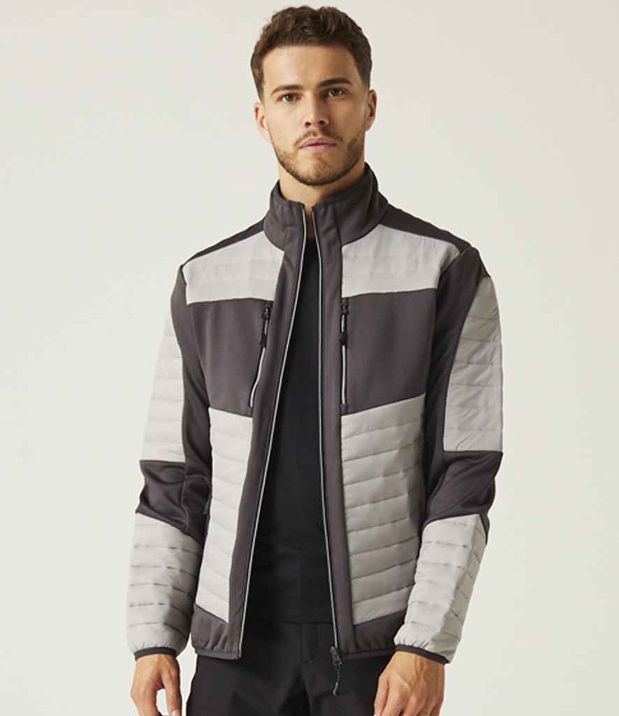 Regatta Professional RG380 Mineral Grey/Ash Model - Jacket Ready to be Embroidered and Printed by Custard Workwear - Cheap Personalised and Customised Workwear in Nottinghamshire, Derbyshire and Leicestershire