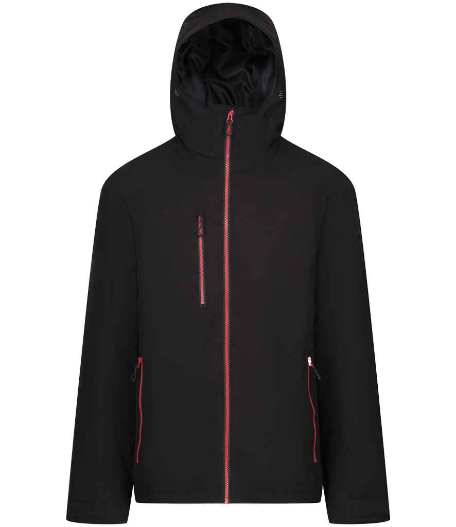 Regatta Professional RG443 Black/Classic Red Front - Jacket Ready to be Embroidered and Printed by Custard Workwear - Cheap Personalised and Customised Workwear in Nottinghamshire, Derbyshire and Leicestershire