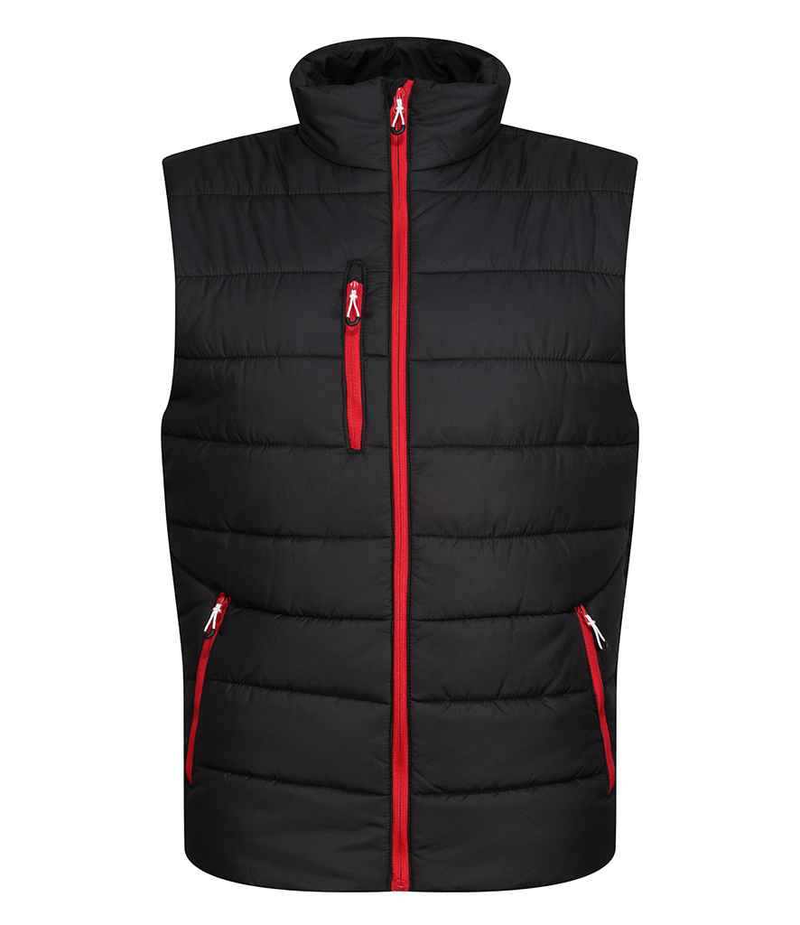 Regatta Professional RG445 Black/Classic Red Front - Bodywarmer Ready to be Printed by Custard Workwear - Cheap Personalised and Customised Workwear in Nottinghamshire, Derbyshire and Leicestershire
