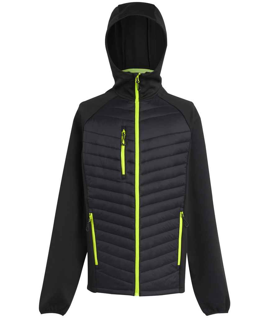 Regatta Professional RG446 Black/Lime Green Front - Jacket Ready to be Printed by Custard Workwear - Cheap Personalised and Customised Workwear in Nottinghamshire, Derbyshire and Leicestershire