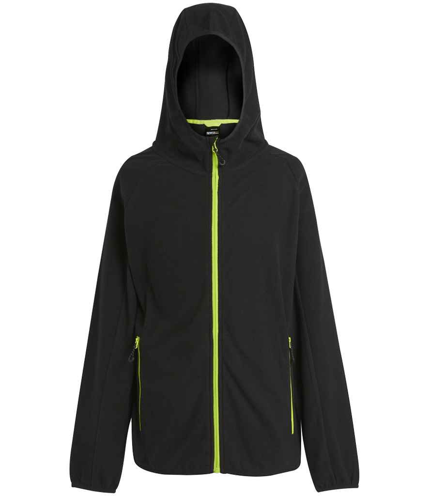 Regatta Professional RG451 Black/Lime Green Front - Fleece Ready to be Embroidered by Custard Workwear - Cheap Personalised and Customised Workwear in Nottinghamshire, Derbyshire and Leicestershire