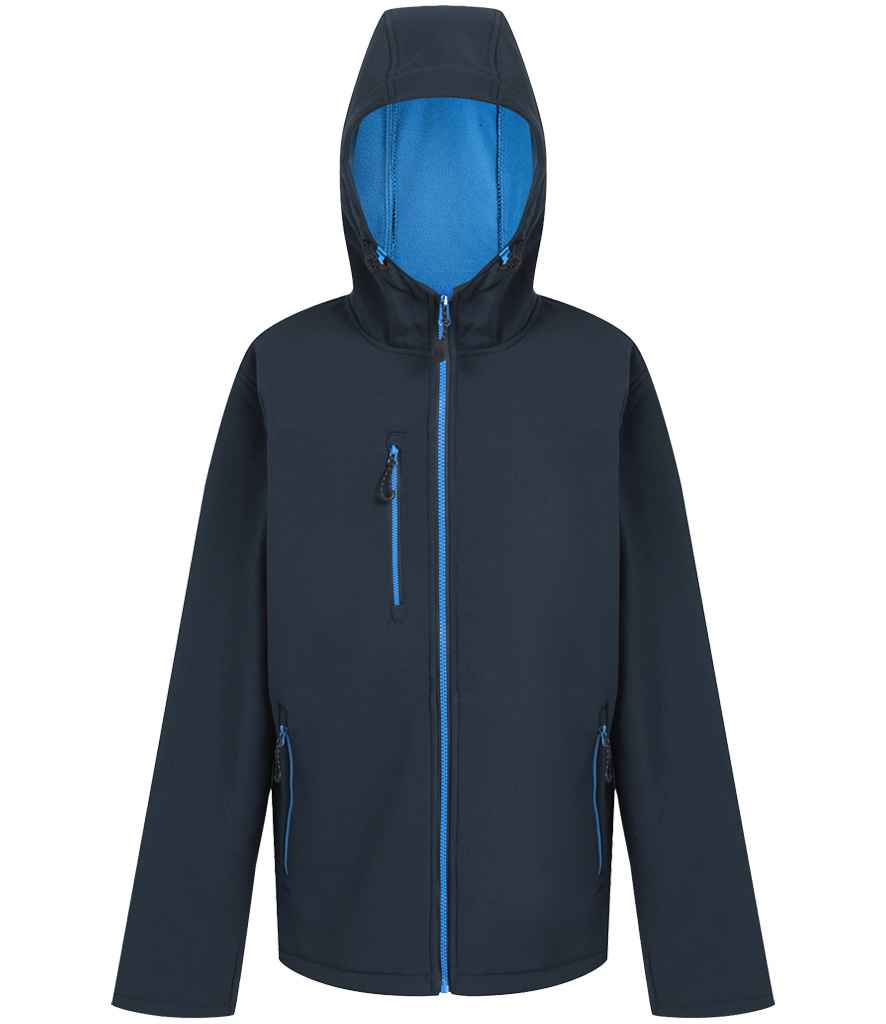 Regatta Professional RG454 Navy/French Blue Front - Soft Shell Ready to be Embroidered and Printed by Custard Workwear - Cheap Personalised and Customised Workwear in Nottinghamshire, Derbyshire and Leicestershire