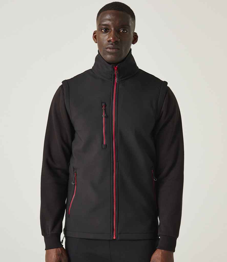 Regatta Professional RG455 Black/Classic Red Model - Bodywarmer Ready to be Embroidered and Printed by Custard Workwear - Cheap Personalised and Customised Workwear in Nottinghamshire, Derbyshire and Leicestershire