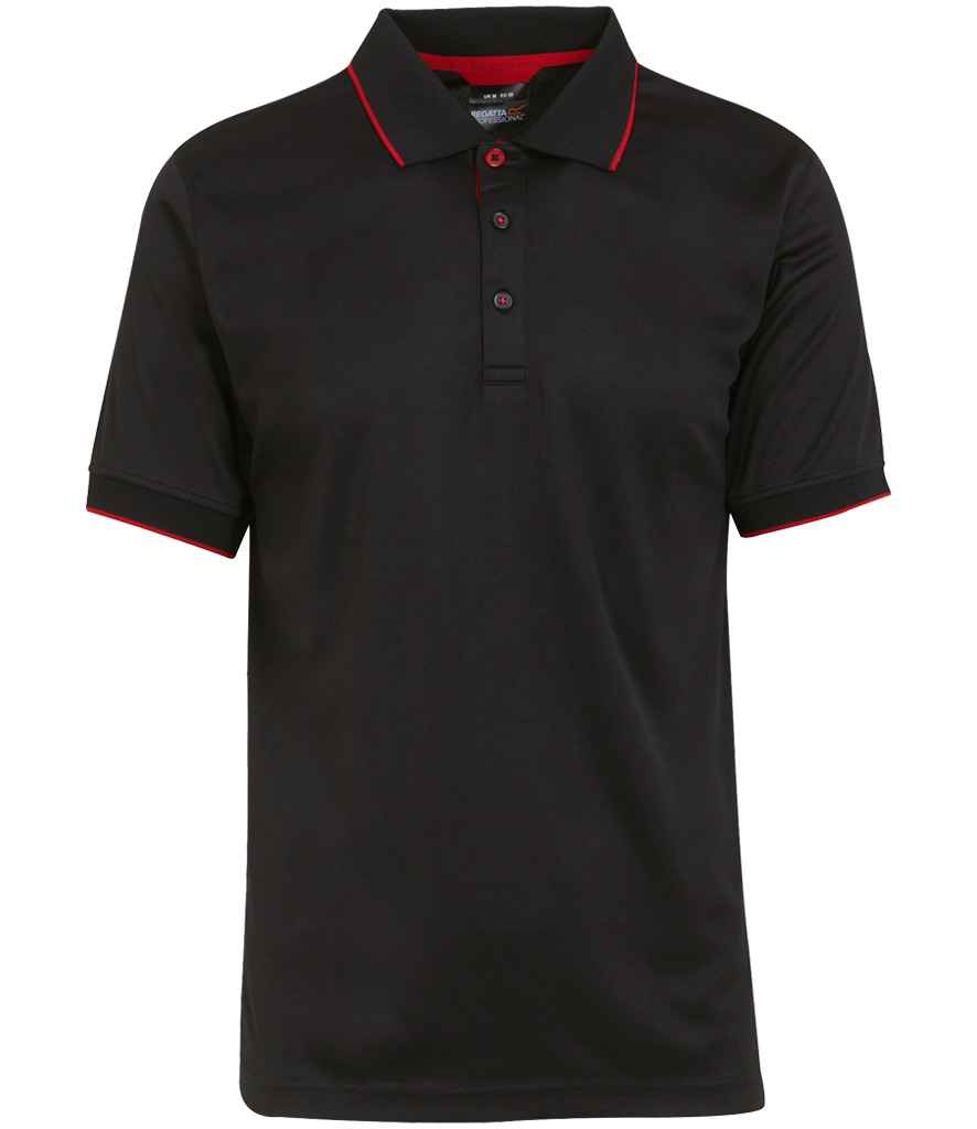 Regatta Professional RG456 Black/Classic Red Front - Polo Ready to be Printed by Custard Workwear - Cheap Personalised and Customised Workwear in Nottinghamshire, Derbyshire and Leicestershire