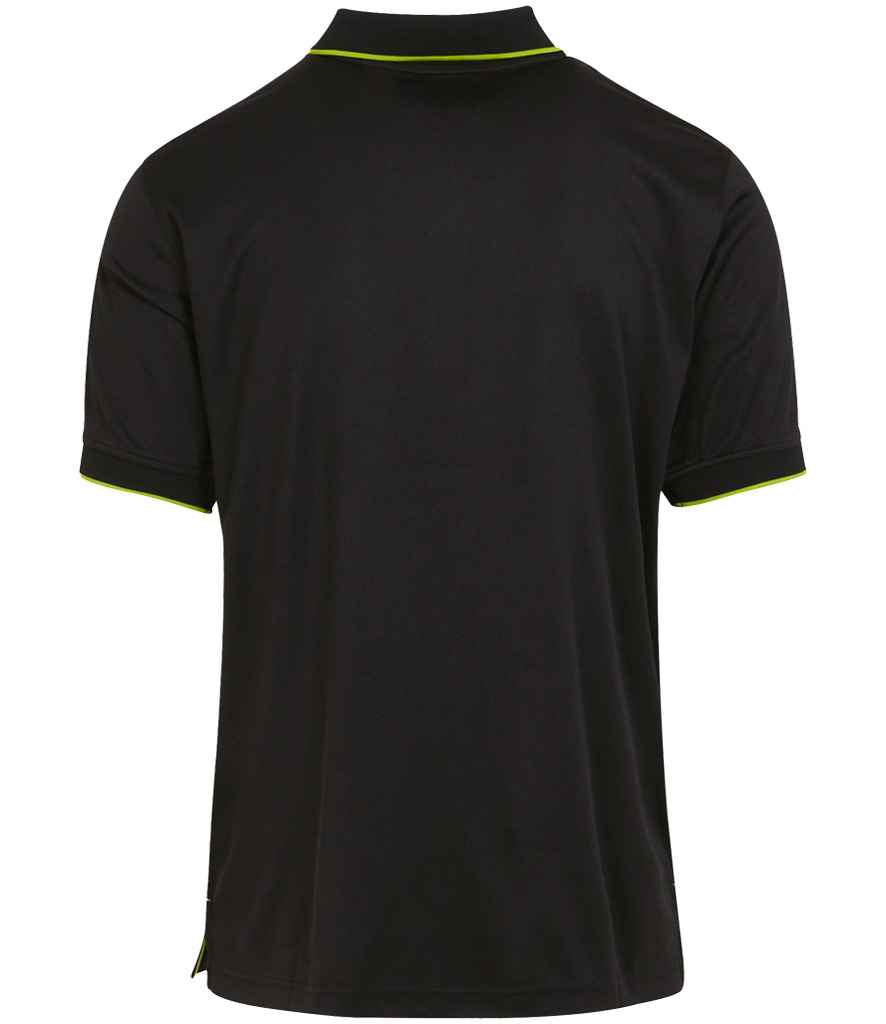 Regatta Professional RG456 Black/Lime Green Back - Polo Ready to be Printed by Custard Workwear - Cheap Personalised and Customised Workwear in Nottinghamshire, Derbyshire and Leicestershire