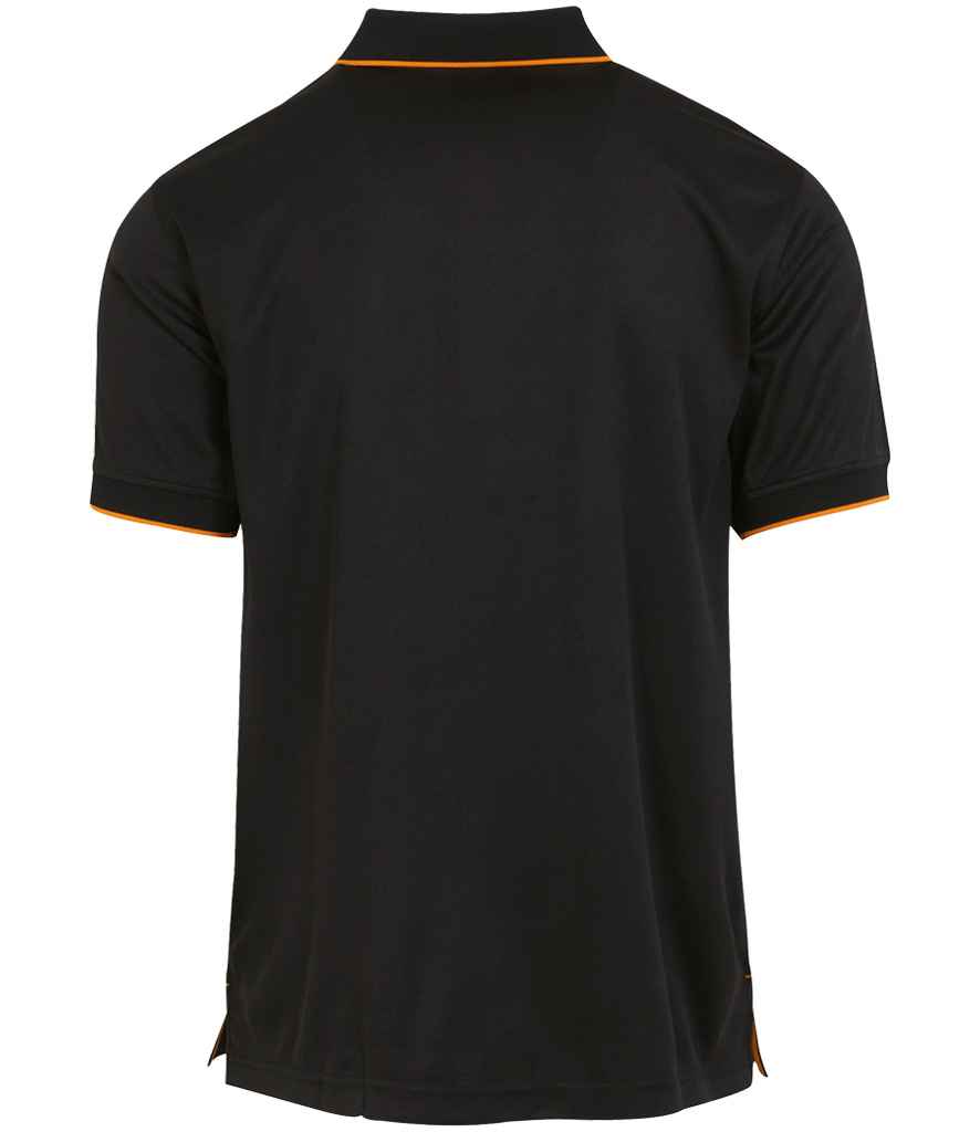 Regatta Professional RG456 Black/Orange Pop Back - Polo Ready to be Printed by Custard Workwear - Cheap Personalised and Customised Workwear in Nottinghamshire, Derbyshire and Leicestershire