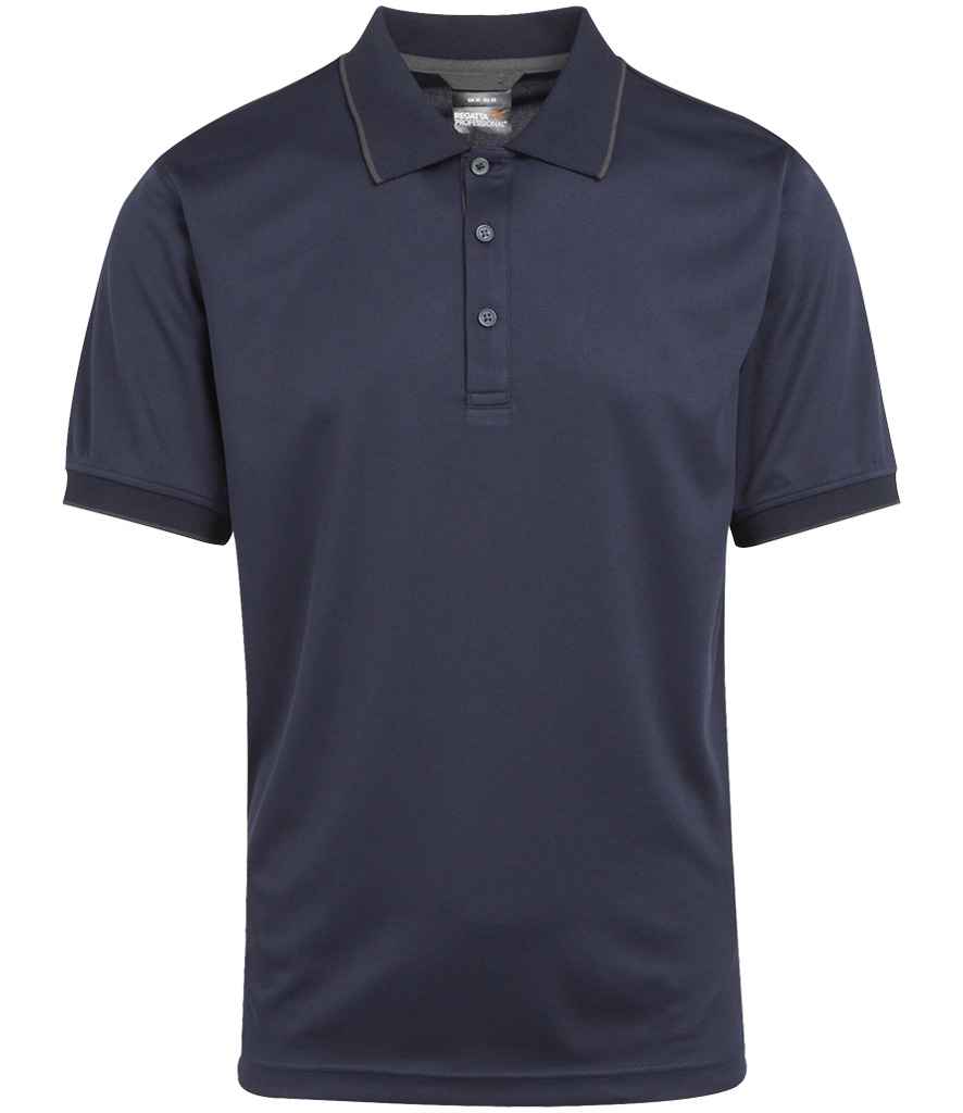 Regatta Professional RG456 Navy/Seal Grey Front - Polo Ready to be Printed by Custard Workwear - Cheap Personalised and Customised Workwear in Nottinghamshire, Derbyshire and Leicestershire