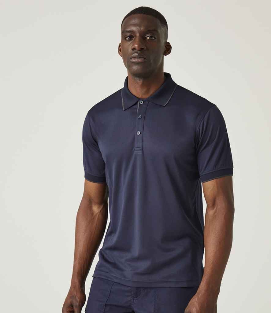 Regatta Professional RG456 Navy/Seal Grey Model - Polo Ready to be Printed by Custard Workwear - Cheap Personalised and Customised Workwear in Nottinghamshire, Derbyshire and Leicestershire
