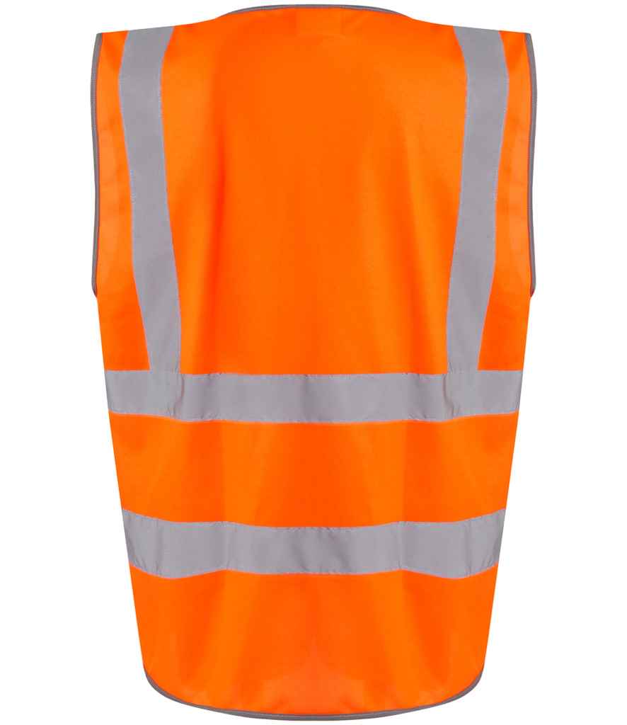 Regatta Hi-Vis RG464 Orange Back - Vest Ready to be Printed by Custard Workwear - Cheap Personalised and Customised Workwear in Nottinghamshire, Derbyshire and Leicestershire