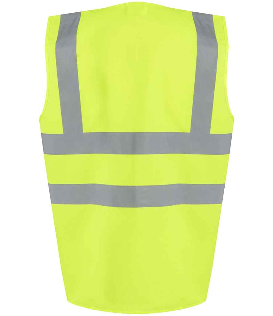 Regatta Hi-Vis RG465 Yellow Back - Vest Ready to be Printed by Custard Workwear - Cheap Personalised and Customised Workwear in Nottinghamshire, Derbyshire and Leicestershire