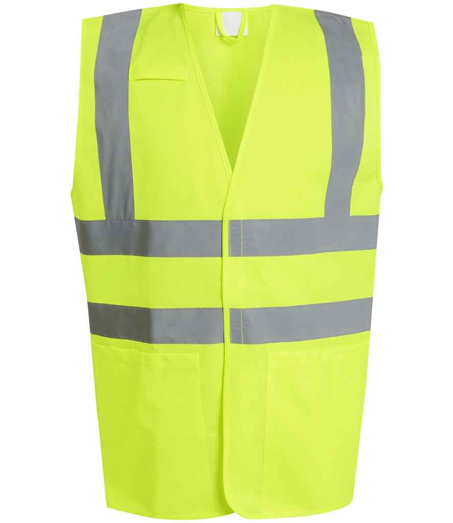 Regatta Hi-Vis RG465 Yellow Front - Vest Ready to be Printed by Custard Workwear - Cheap Personalised and Customised Workwear in Nottinghamshire, Derbyshire and Leicestershire