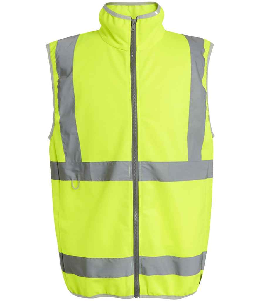 Regatta Hi-Vis RG469 Yellow Front - Bodywarmer Ready to be Printed by Custard Workwear - Cheap Personalised and Customised Workwear in Nottinghamshire, Derbyshire and Leicestershire