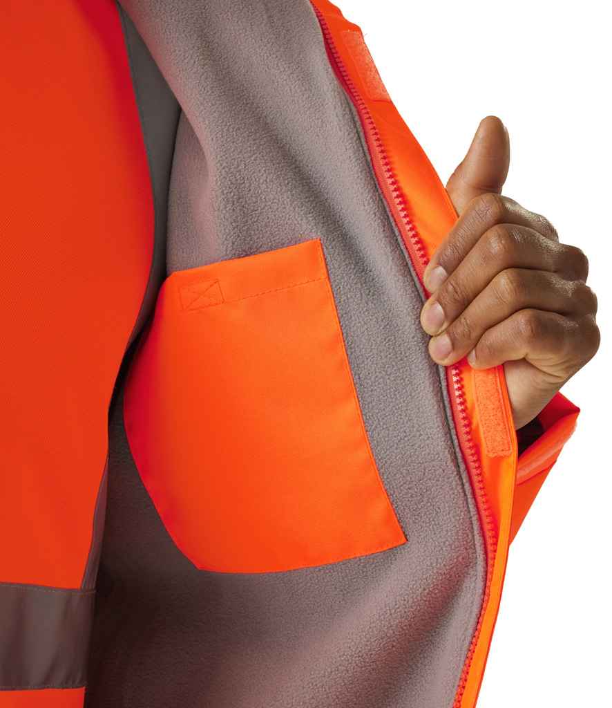 Regatta Hi-Vis RG556 Orange Model - Jacket Ready to be Embroidered and Printed by Custard Workwear - Cheap Personalised and Customised Workwear in Nottinghamshire, Derbyshire and Leicestershire