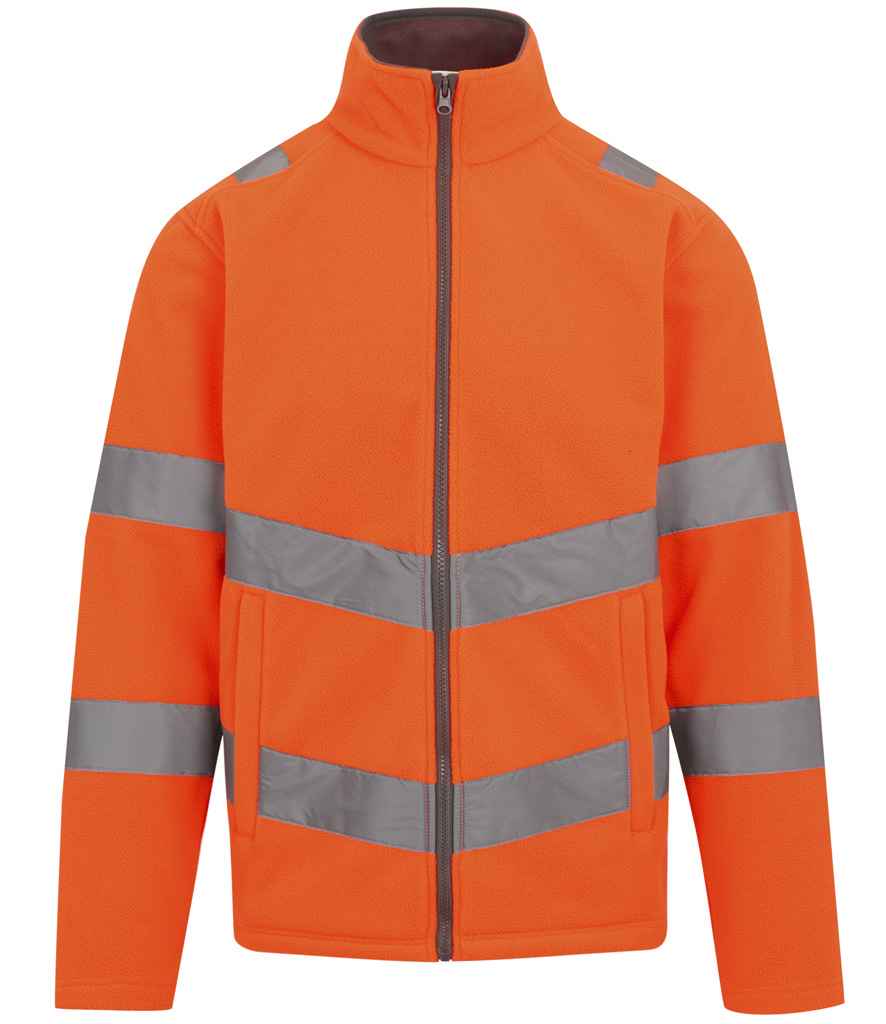 Regatta Hi-Vis RG558 Orange Front - Fleece Ready to be Embroidered by Custard Workwear - Cheap Personalised and Customised Workwear in Nottinghamshire, Derbyshire and Leicestershire