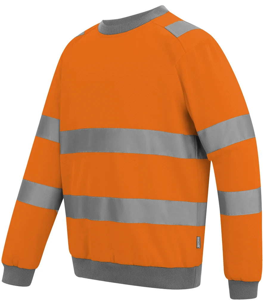 RG563 - Pro Contract High Visibility Crew Neck Sweatshirt | Orange