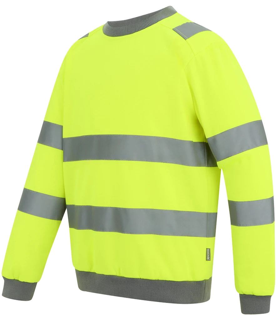RG563 - Pro Contract High Visibility Crew Neck Sweatshirt | Yellow
