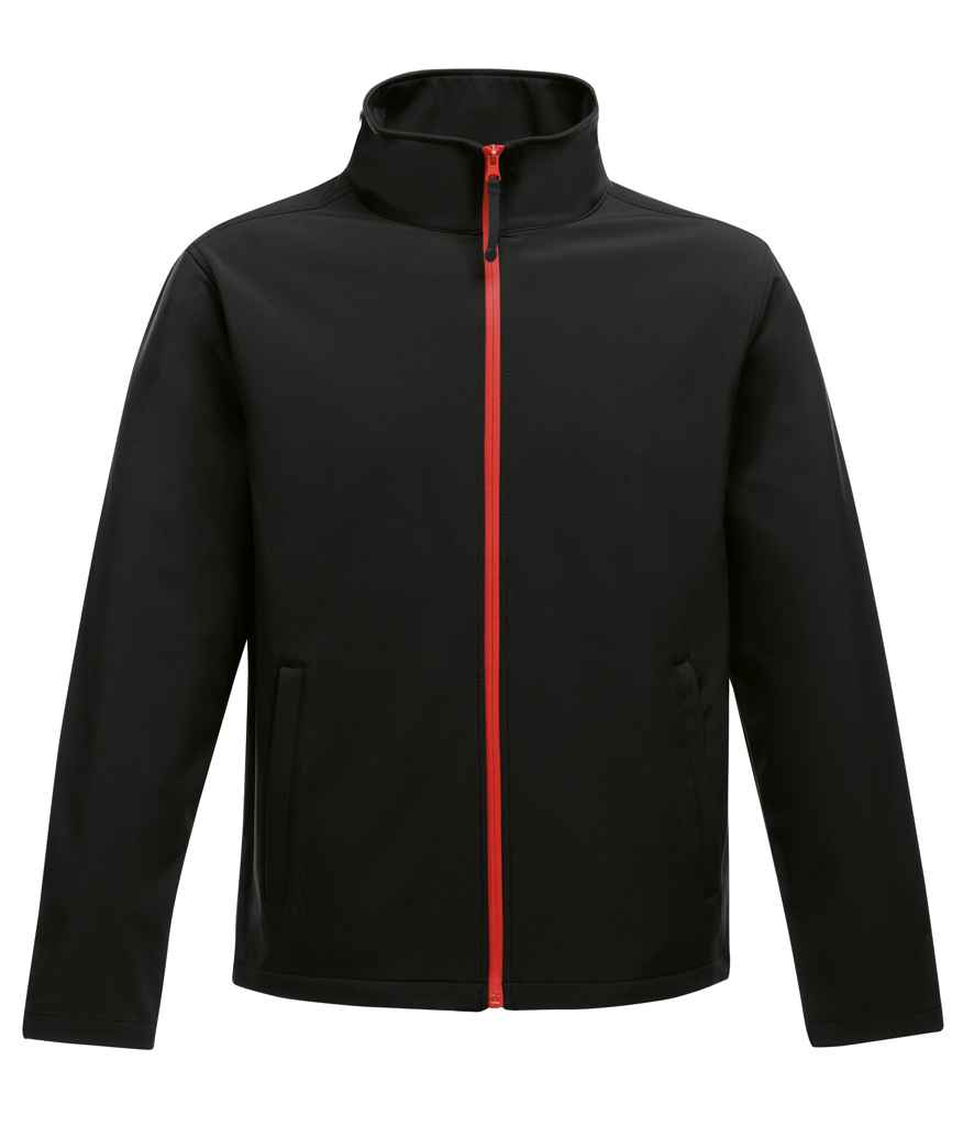 Regatta Professional RG627 Black/Classic Red Front - Soft Shell Ready to be Embroidered and Printed by Custard Workwear - Cheap Personalised and Customised Workwear in Nottinghamshire, Derbyshire and Leicestershire