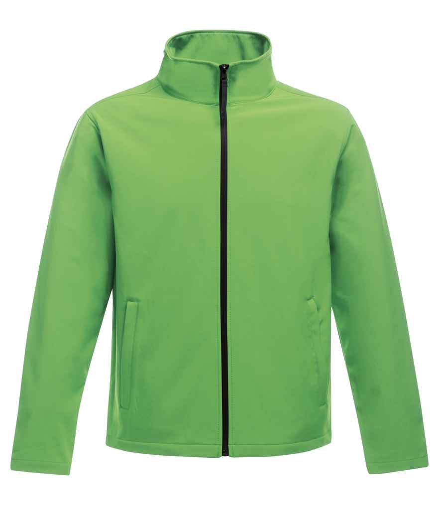 Regatta Professional RG627 Extreme Green/Black Front - Soft Shell Ready to be Embroidered and Printed by Custard Workwear - Cheap Personalised and Customised Workwear in Nottinghamshire, Derbyshire and Leicestershire