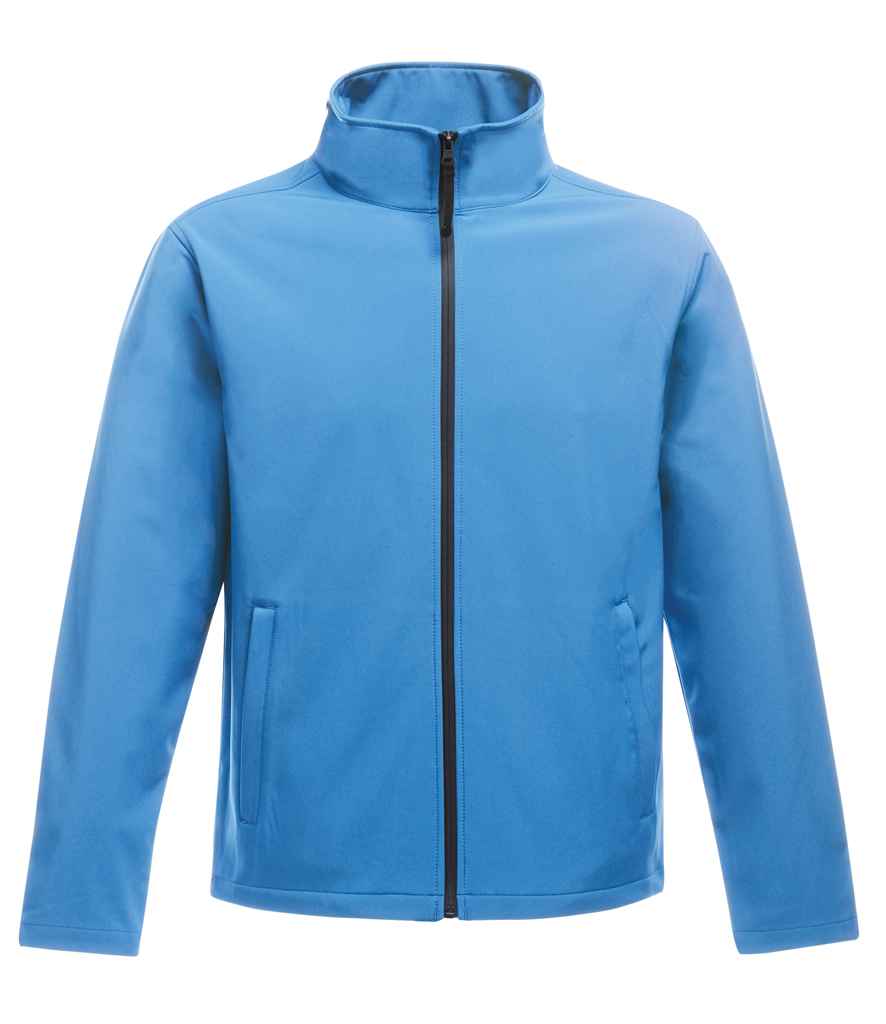 Regatta Professional RG627 French Blue/Navy Front - Soft Shell Ready to be Embroidered and Printed by Custard Workwear - Cheap Personalised and Customised Workwear in Nottinghamshire, Derbyshire and Leicestershire