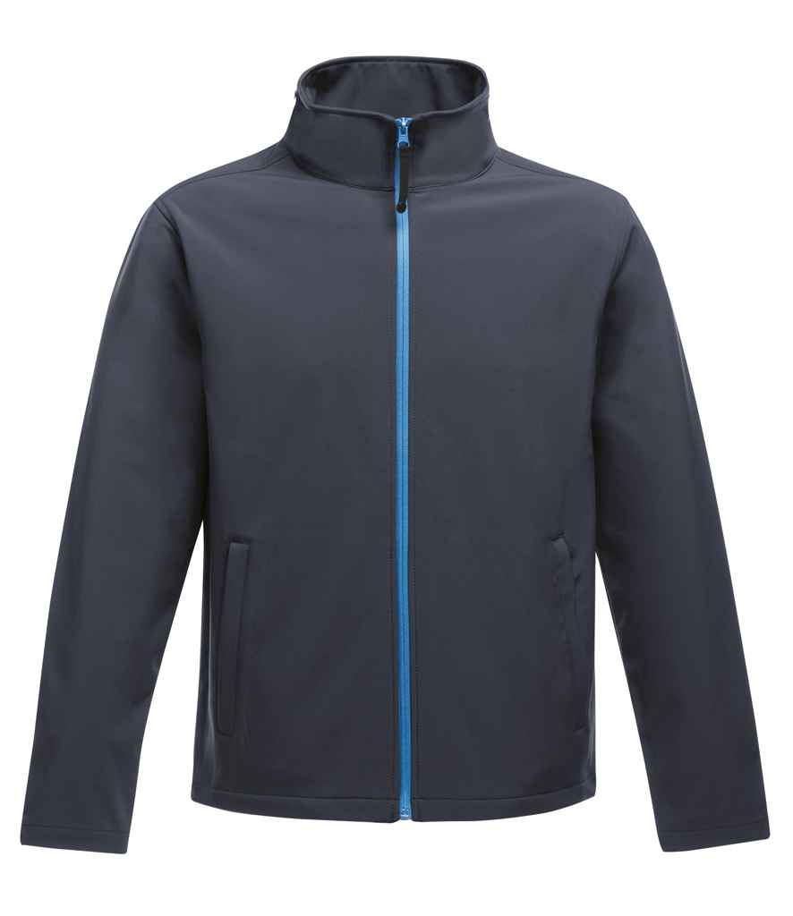 Regatta Professional RG627 Navy/French Blue Front - Soft Shell Ready to be Embroidered and Printed by Custard Workwear - Cheap Personalised and Customised Workwear in Nottinghamshire, Derbyshire and Leicestershire