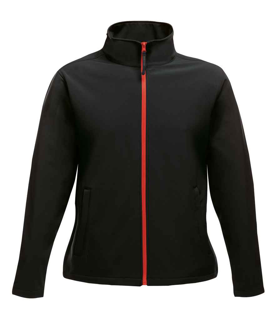 Regatta Professional RG628 Black/Classic Red Front - Soft Shell Ready to be Embroidered and Printed by Custard Workwear - Cheap Personalised and Customised Workwear in Nottinghamshire, Derbyshire and Leicestershire