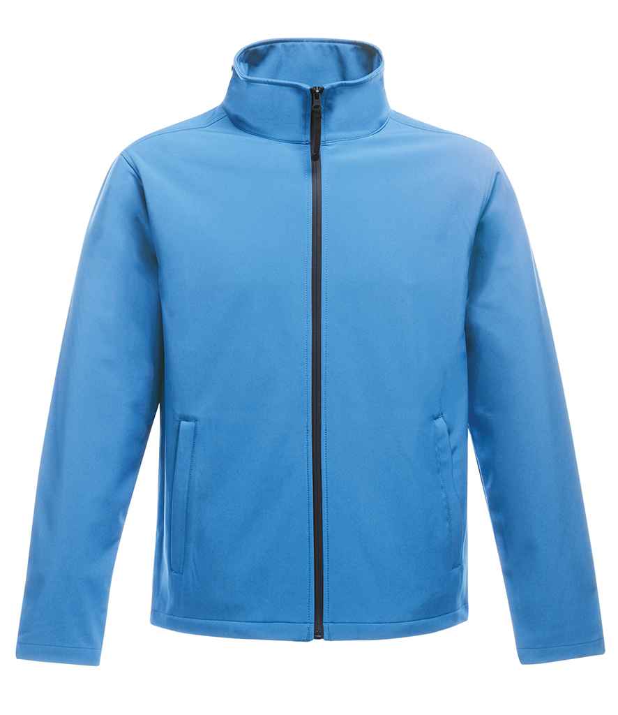 Regatta Professional RG628 French Blue/Navy Front - Soft Shell Ready to be Embroidered and Printed by Custard Workwear - Cheap Personalised and Customised Workwear in Nottinghamshire, Derbyshire and Leicestershire