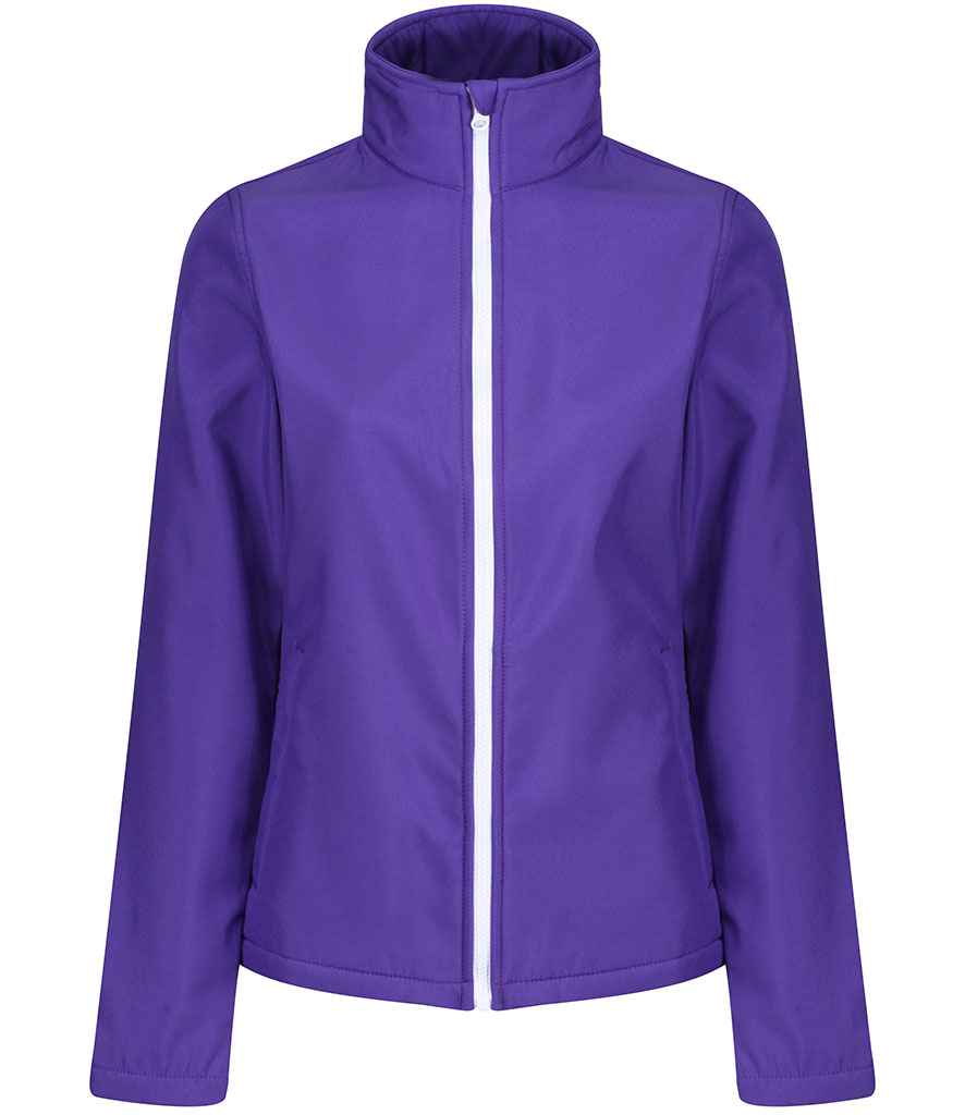 Regatta Professional RG628 Vibrant Purple/Black Front - Soft Shell Ready to be Embroidered and Printed by Custard Workwear - Cheap Personalised and Customised Workwear in Nottinghamshire, Derbyshire and Leicestershire