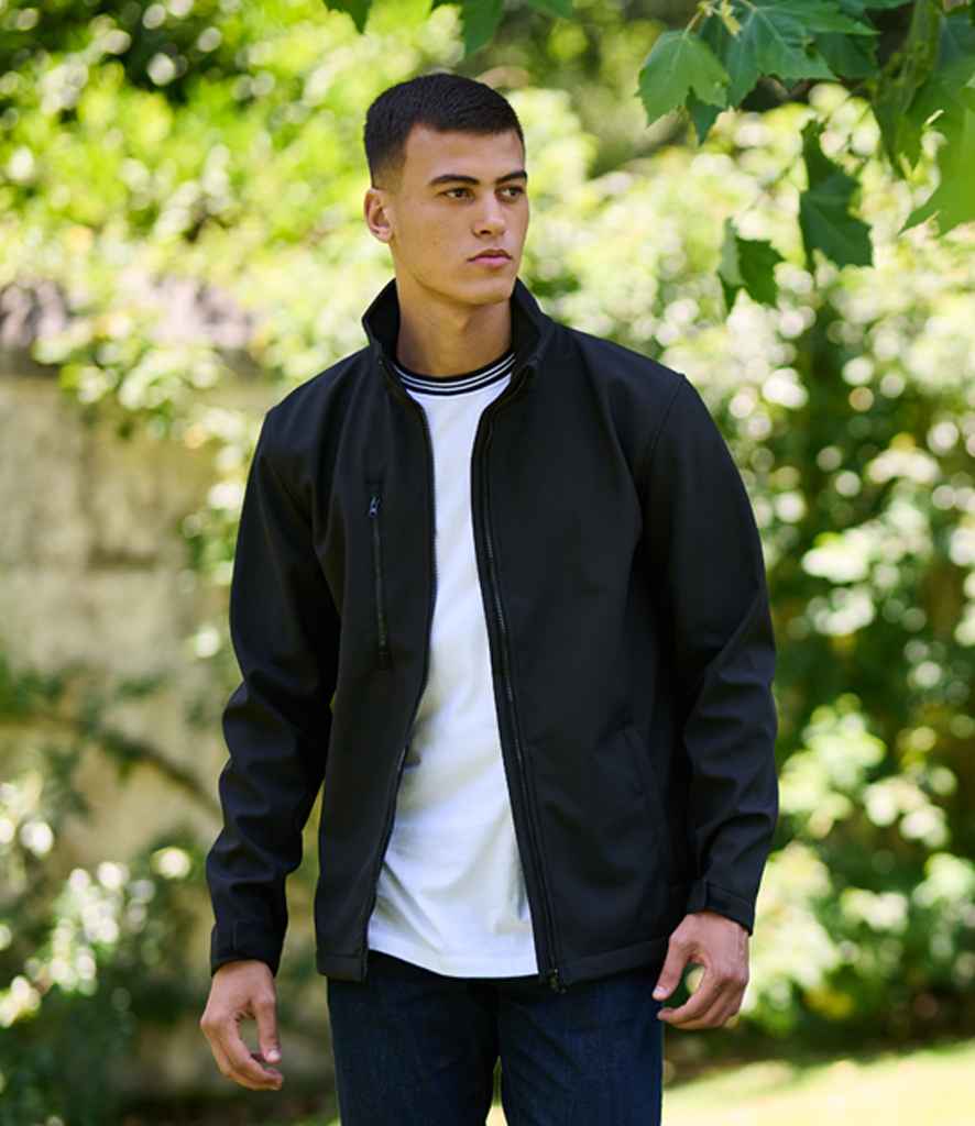 Regatta Professional RG631 Black/Black Model - Soft Shell Ready to be Embroidered and Printed by Custard Workwear - Cheap Personalised and Customised Workwear in Nottinghamshire, Derbyshire and Leicestershire