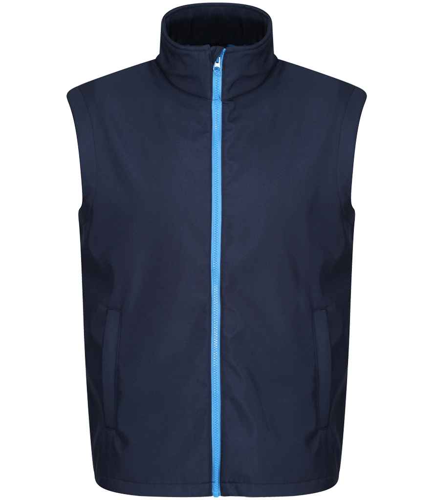 Regatta Professional RG633 Navy/French Blue Front - Bodywarmer Ready to be Embroidered and Printed by Custard Workwear - Cheap Personalised and Customised Workwear in Nottinghamshire, Derbyshire and Leicestershire