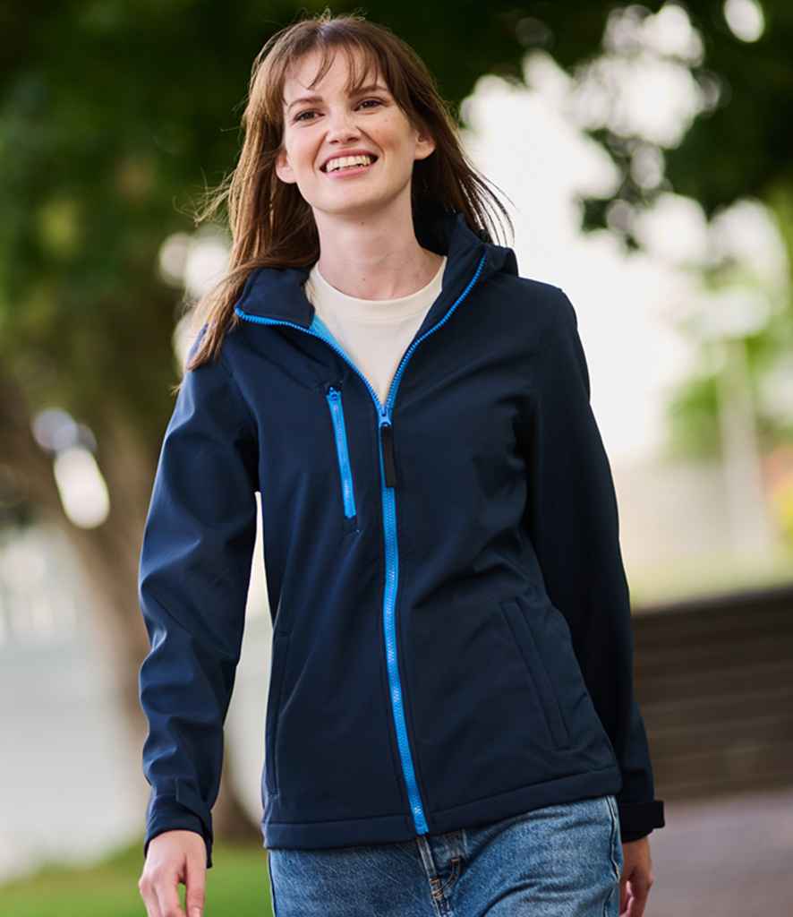 Regatta Professional RG636 Navy/French Blue Model - Soft Shell Ready to be Embroidered and Printed by Custard Workwear - Cheap Personalised and Customised Workwear in Nottinghamshire, Derbyshire and Leicestershire