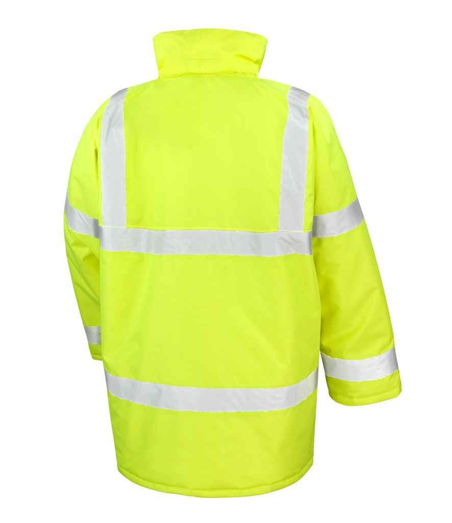 Result RS218 Fluorescent Yellow Back - Ready to be Embroidered and Printed by Custard Workwear - Cheap Personalised and Customised Workwear in Nottinghamshire, Derbyshire and Leicestershire