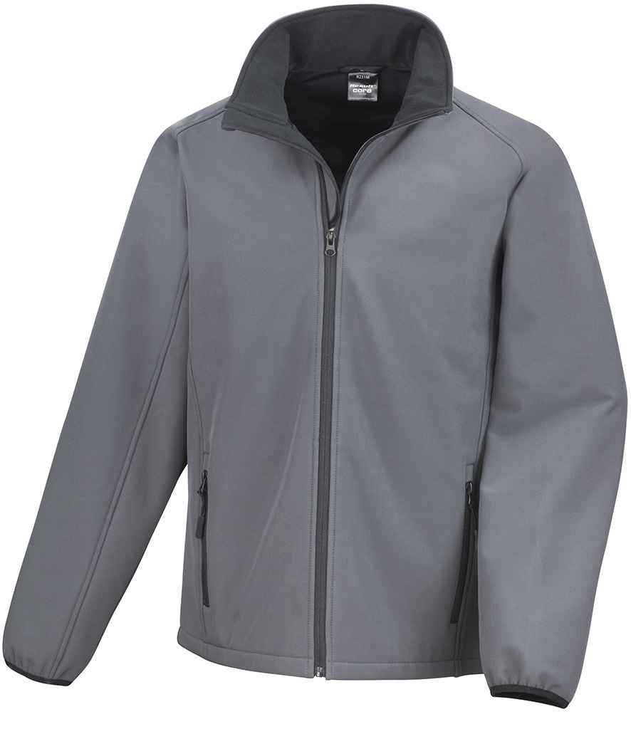 Result RS231M Charcoal/Black Front - Ready to be Embroidered and Printed by Custard Workwear - Cheap Personalised and Customised Workwear in Nottinghamshire, Derbyshire and Leicestershire