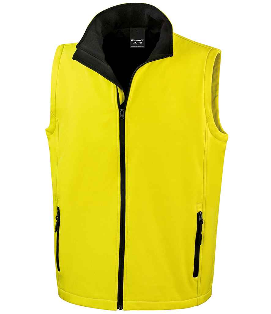 Result RS232M Yellow/Black Front - Ready to be Embroidered and Printed by Custard Workwear - Cheap Personalised and Customised Workwear in Nottinghamshire, Derbyshire and Leicestershire