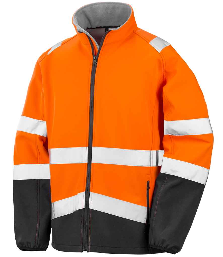 Result RS450 Fluorescent Orange/Black Front - Ready to be Embroidered and Printed by Custard Workwear - Cheap Personalised and Customised Workwear in Nottinghamshire, Derbyshire and Leicestershire