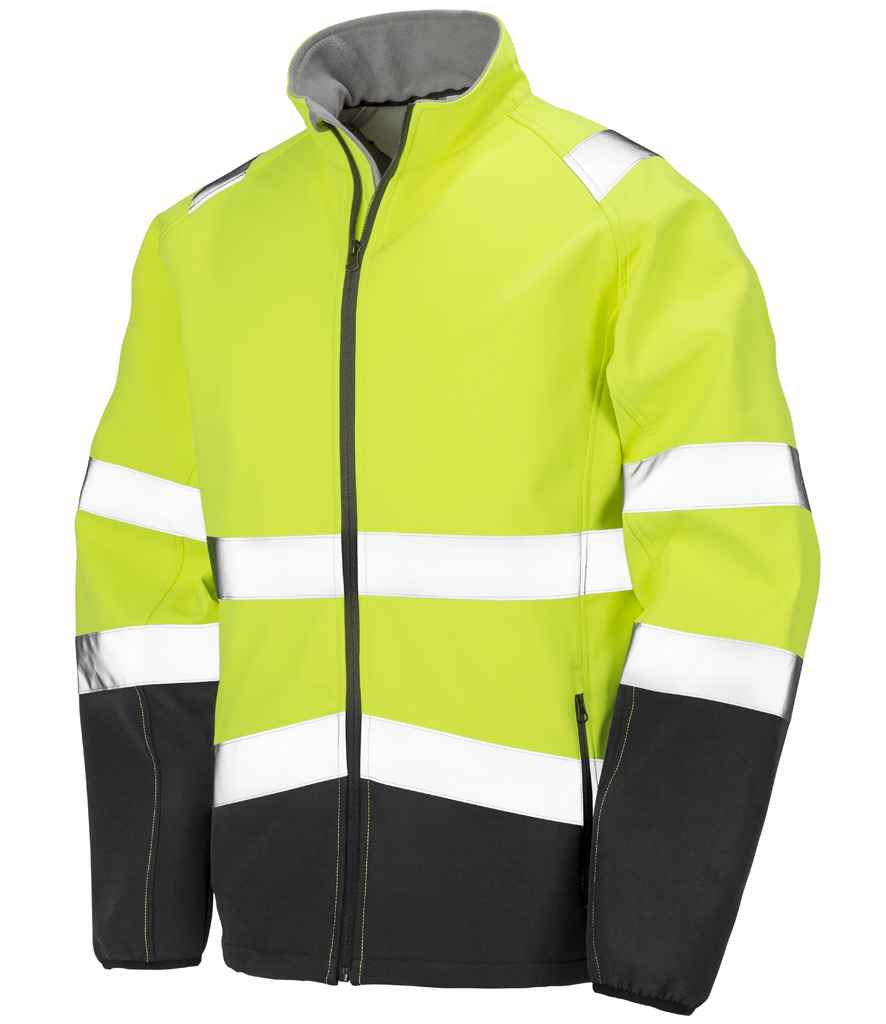 Result RS450 Fluorescent Yellow/Black Front - Ready to be Embroidered and Printed by Custard Workwear - Cheap Personalised and Customised Workwear in Nottinghamshire, Derbyshire and Leicestershire