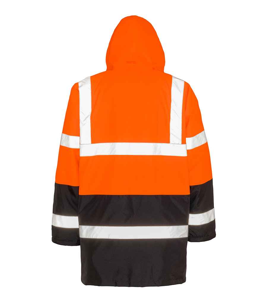 Result RS452 Fluorescent Orange/Black Back - Ready to be Embroidered and Printed by Custard Workwear - Cheap Personalised and Customised Workwear in Nottinghamshire, Derbyshire and Leicestershire
