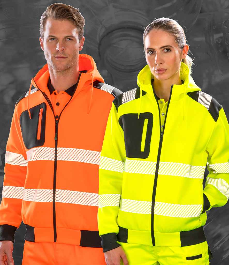 Result RS503 Fluorescent Orange Model - Ready to be Embroidered and Printed by Custard Workwear - Cheap Personalised and Customised Workwear in Nottinghamshire, Derbyshire and Leicestershire