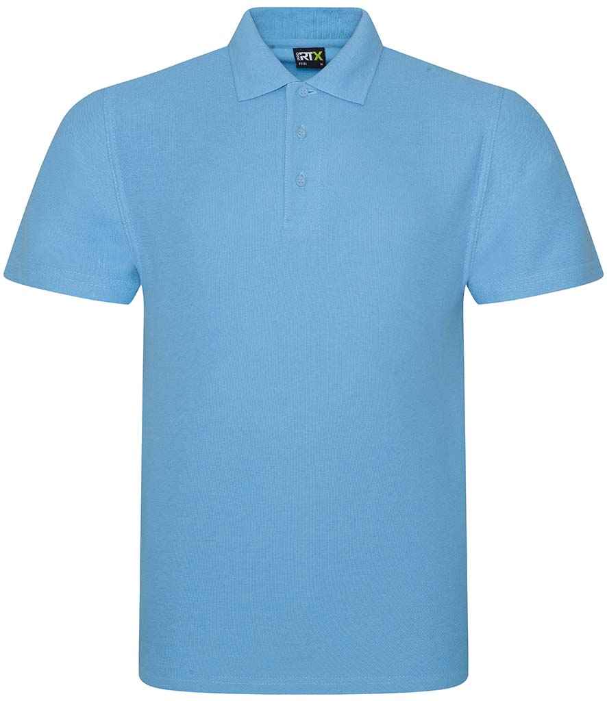 Pro RTX RX101 Sky Blue Front - Polo Shirt Ready to be Embroidered and Printed by Custard Workwear - Cheap Personalised and Customised Workwear in Nottinghamshire, Derbyshire and Leicestershire