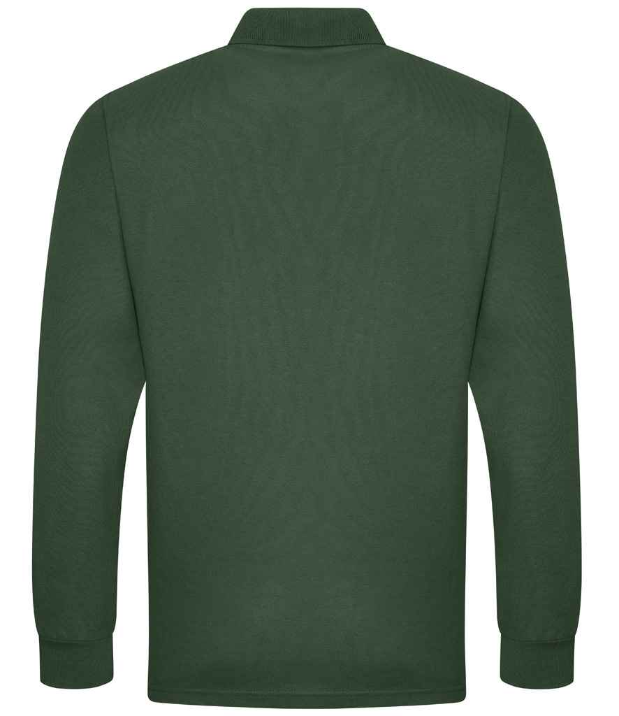 Pro RTX RX102 Bottle Green Back - Long Sleeve Polo Shirt Ready to be Embroidered and Printed by Custard Workwear - Cheap Personalised and Customised Workwear in Nottinghamshire, Derbyshire and Leicestershire
