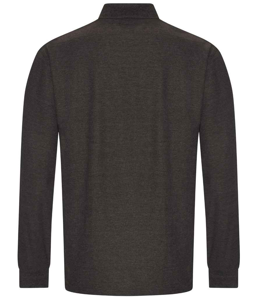 Pro RTX RX102 Charcoal Back - Long Sleeve Polo Shirt Ready to be Embroidered and Printed by Custard Workwear - Cheap Personalised and Customised Workwear in Nottinghamshire, Derbyshire and Leicestershire