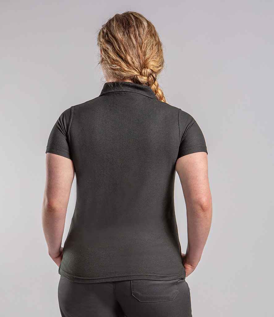 Pro RTX RX105F Black Model - Ladies Polyester Polo Shirt Ready to be Embroidered and Printed by Custard Workwear - Cheap Personalised and Customised Workwear in Nottinghamshire, Derbyshire and Leicestershire