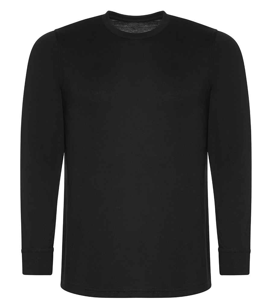 Pro RTX RX152 Black Front - Long Sleeve T-Shirt Ready to be Embroidered and Printed by Custard Workwear - Cheap Personalised and Customised Workwear in Nottinghamshire, Derbyshire and Leicestershire