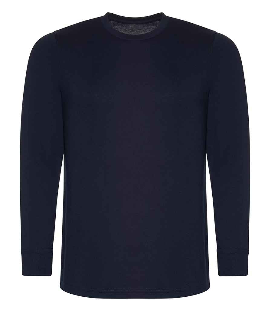 Pro RTX RX152 Navy Front - Long Sleeve T-Shirt Ready to be Embroidered and Printed by Custard Workwear - Cheap Personalised and Customised Workwear in Nottinghamshire, Derbyshire and Leicestershire